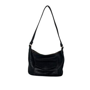 Fossil Vintage Black Leather Bag Shoulder Medium Handbag Purse 90s Y2K 75082